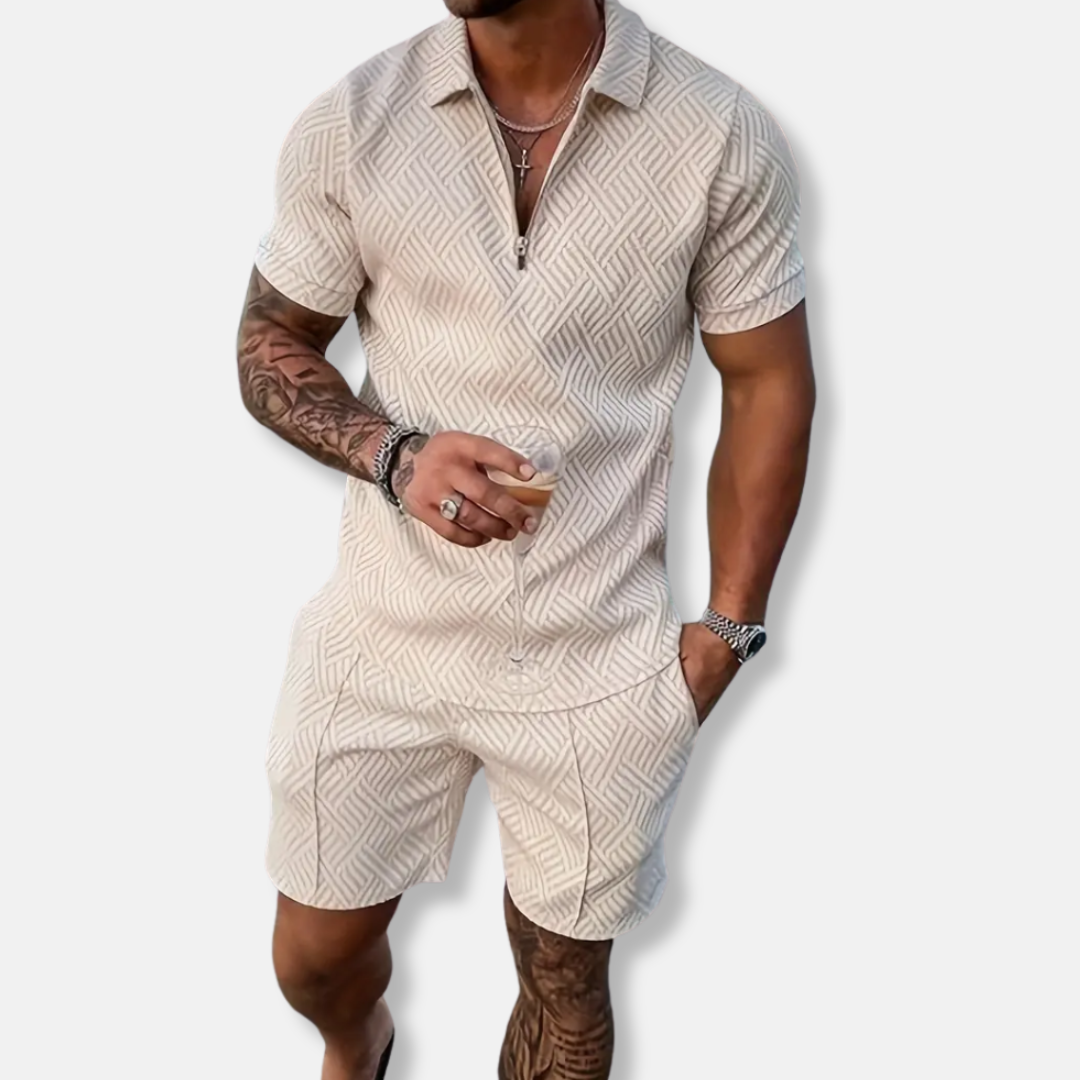 Dashiel Men’s Short Sleeve Quarter-Zip Set