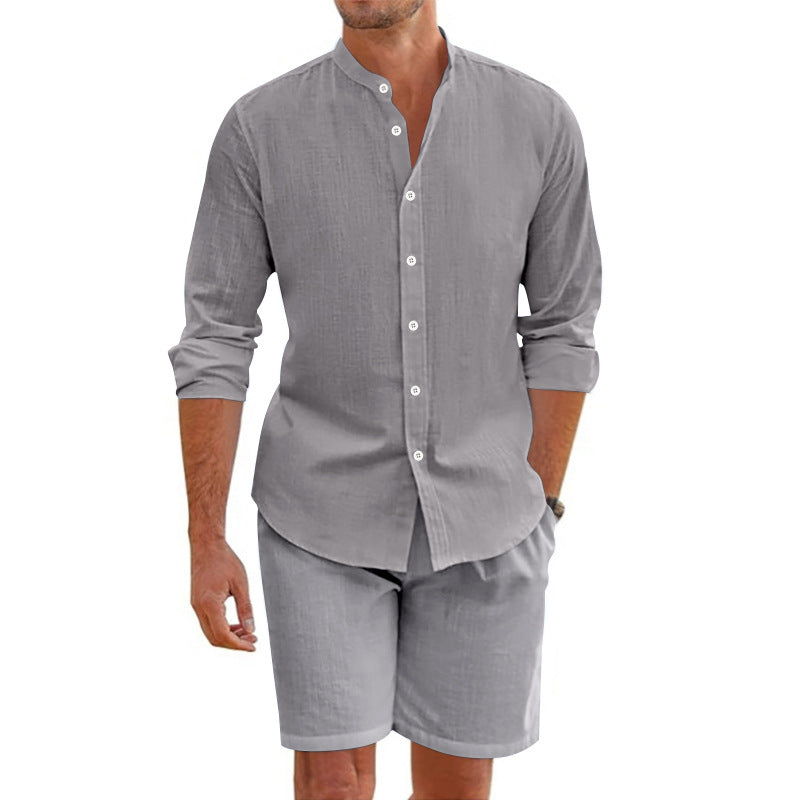 Dalton Men’s Linen Long Sleeve Shirt Set