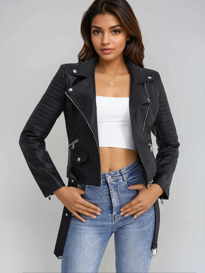 Leather Biker Jacket   Ellison London