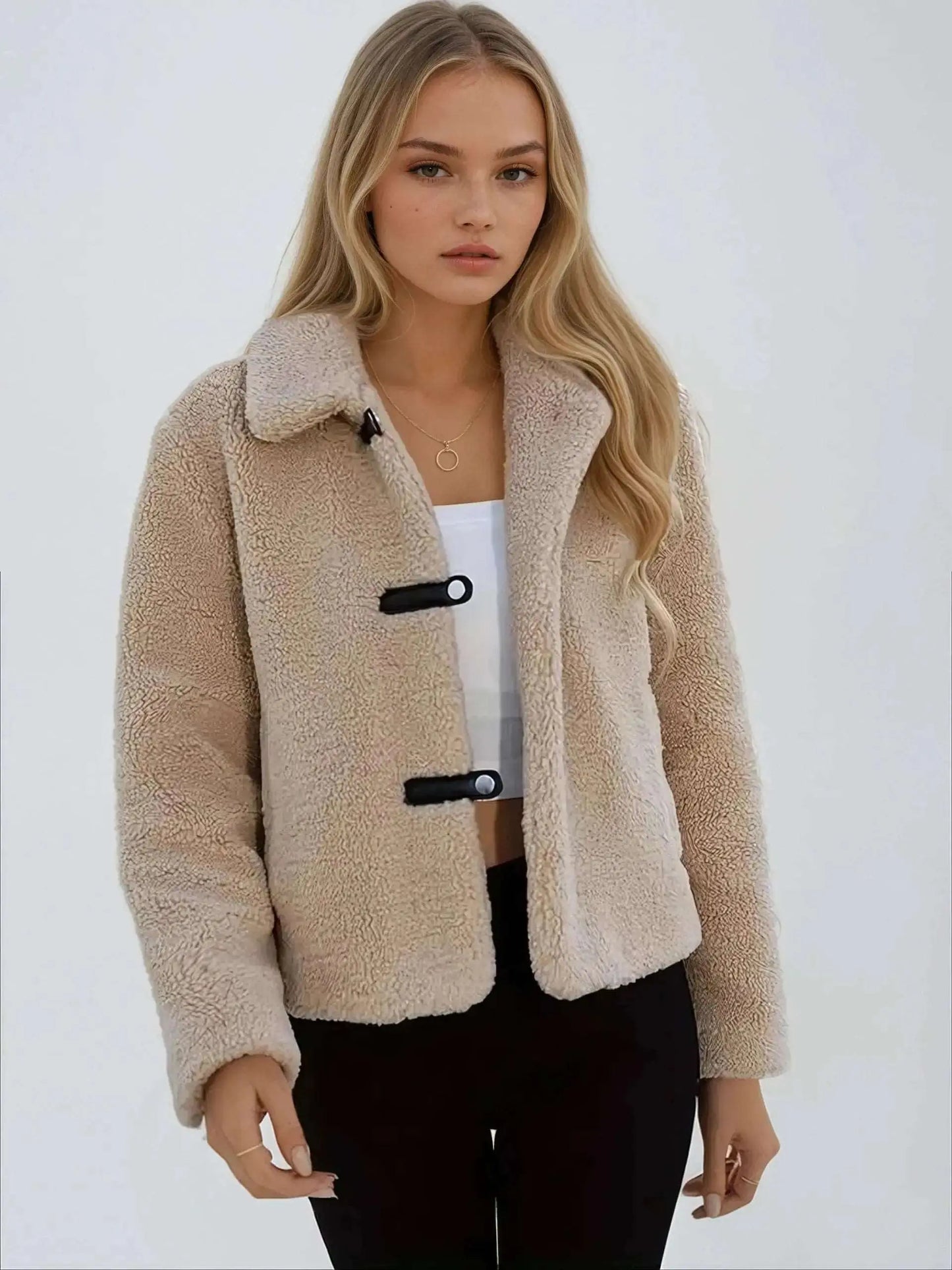 Wool Winter Coat  Beige-XL Ellison London